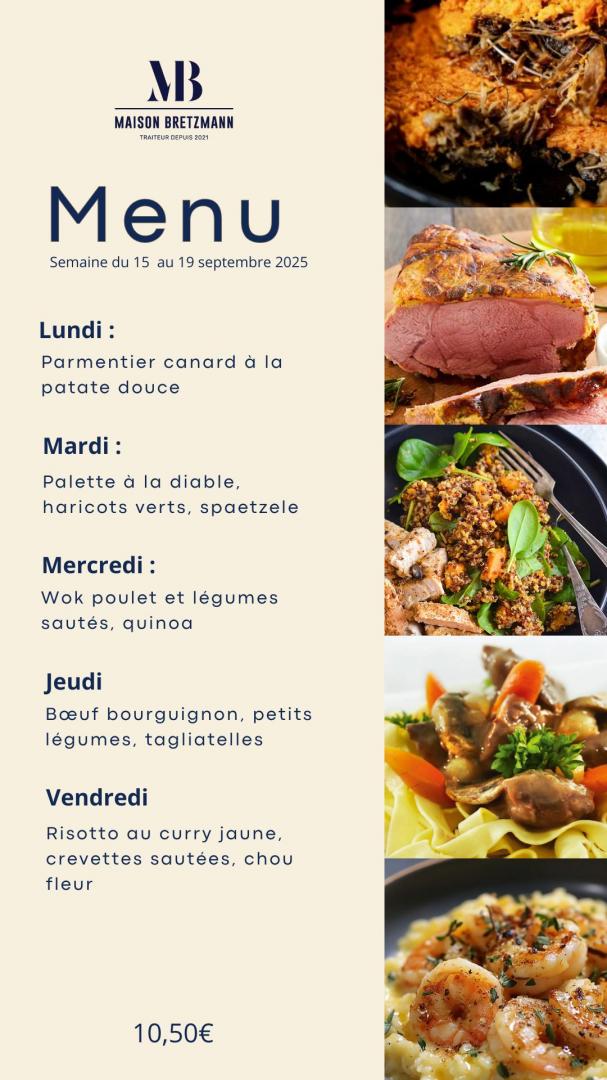 Plats du jour de la semaine et plat végétarien ainsi que les prix et formules Plats du jour de la semaine et plat végétarien ainsi que les prix et formules